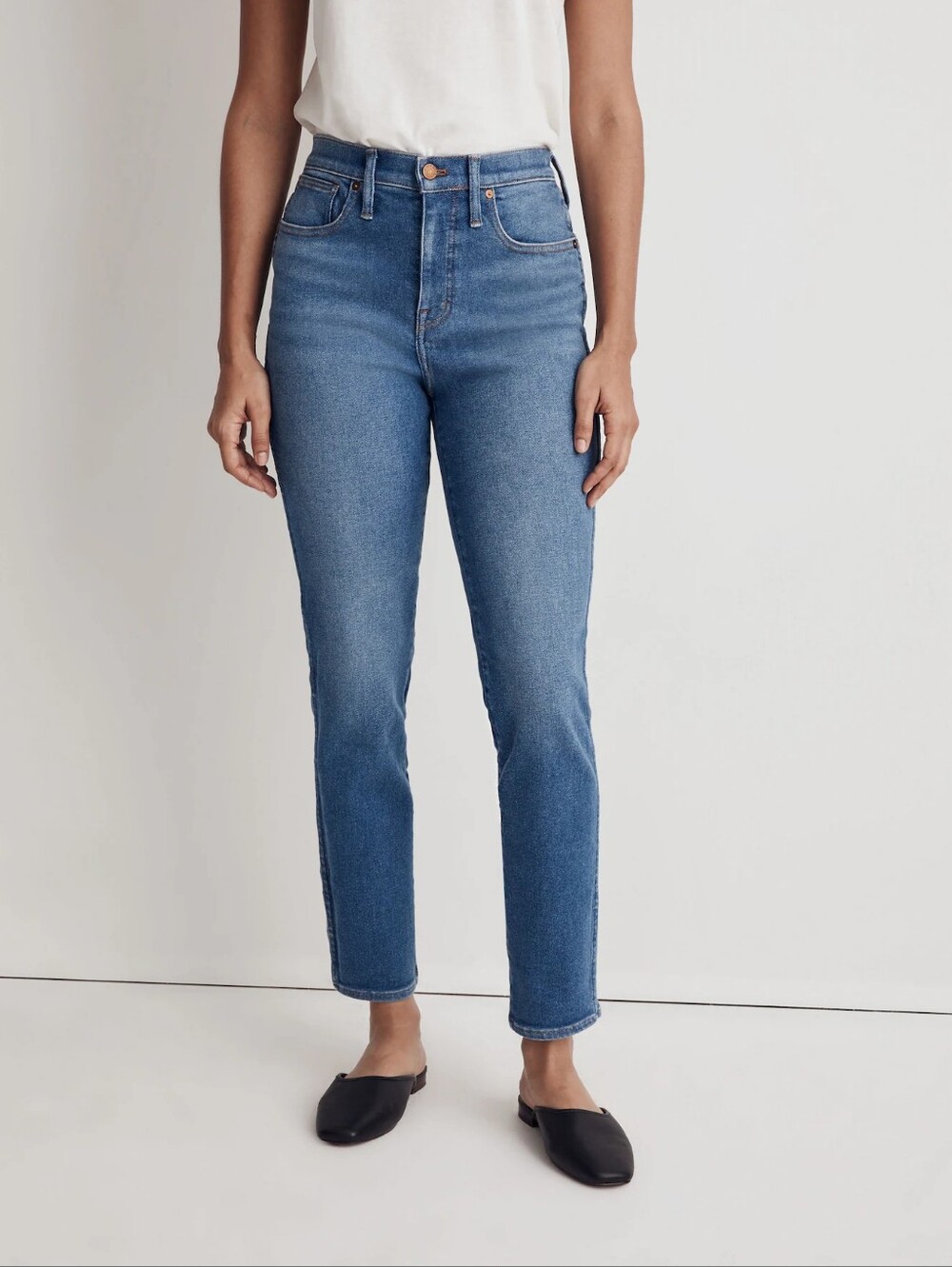 Madewell Stovepipe High Rise Leaside Wash Jeans Size 25 NWT
